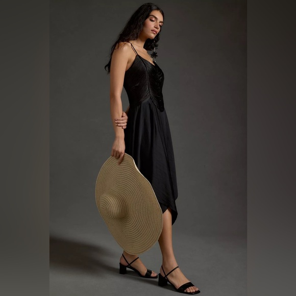 Anthropologie Fringe Bodice Midi Dress - Picture 4 of 16